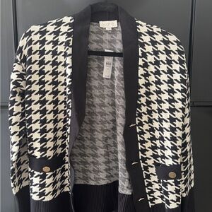 LOFT Houndstooth Black and White Women's Blazer